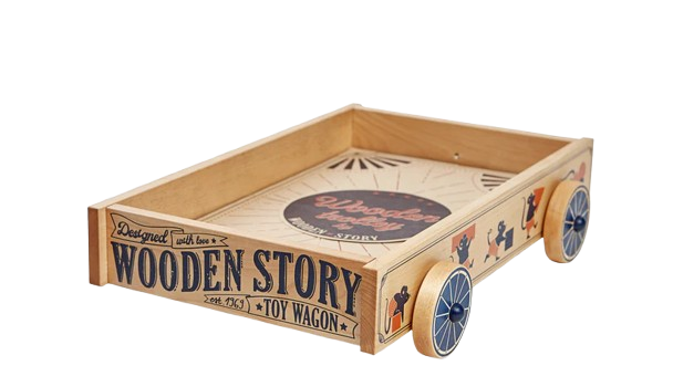 WOODEN STORY Poussette en bois pour le jeu et le développement de l'imagination
