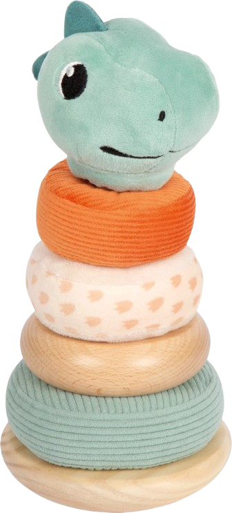 SMALL FOOT Bērnu rotaļu piramīda ar koka un auduma detaļām