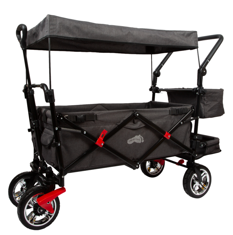 SMALL FOOT Saliekamie rati pludmalei un dārzam – rokas vagona ratiņi ceļošanai un mantu pārvadāšanai