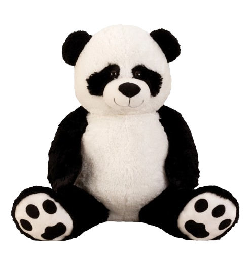 ZT TOYS peluche – ours panda 100 cm (noir et blanc)