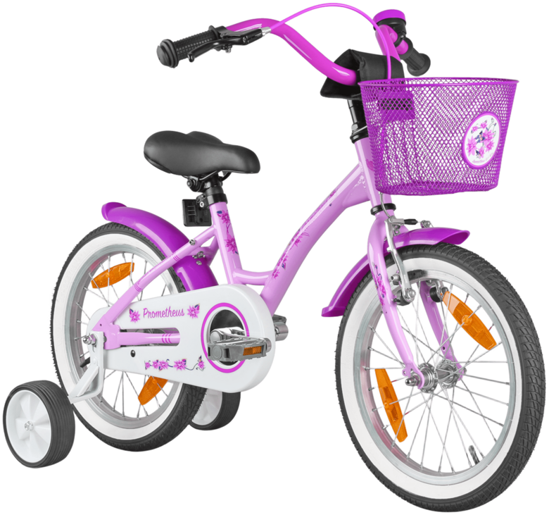 PROMETHEUS Kinderfahrrad 16” mit Stützrädern in 2 Farben