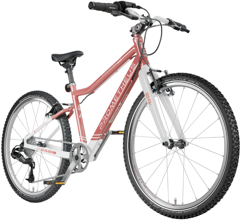 PROMETHEUS 4 Krāsās PRO KINDERRAD 24 collu bērnu velosipēds ar 8 ātrumiem (no 7 gadiem)