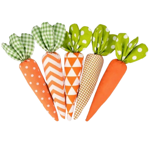 SENSE PLAY fabric carrots – handmade pretend play accessory