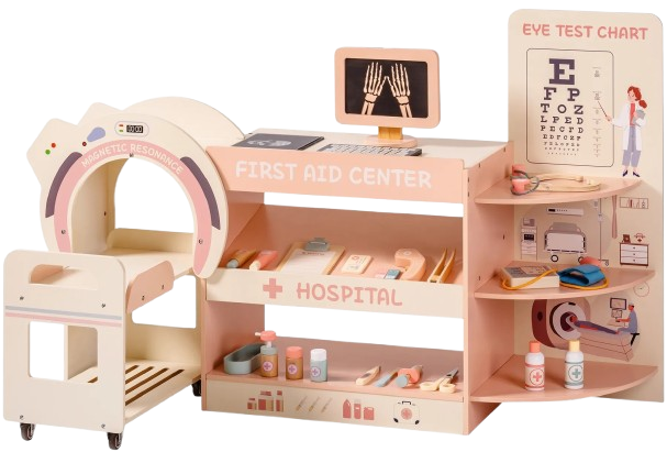 ROBUD koka ārsta aktivitāšu centrs- rotaļlietu komplekts