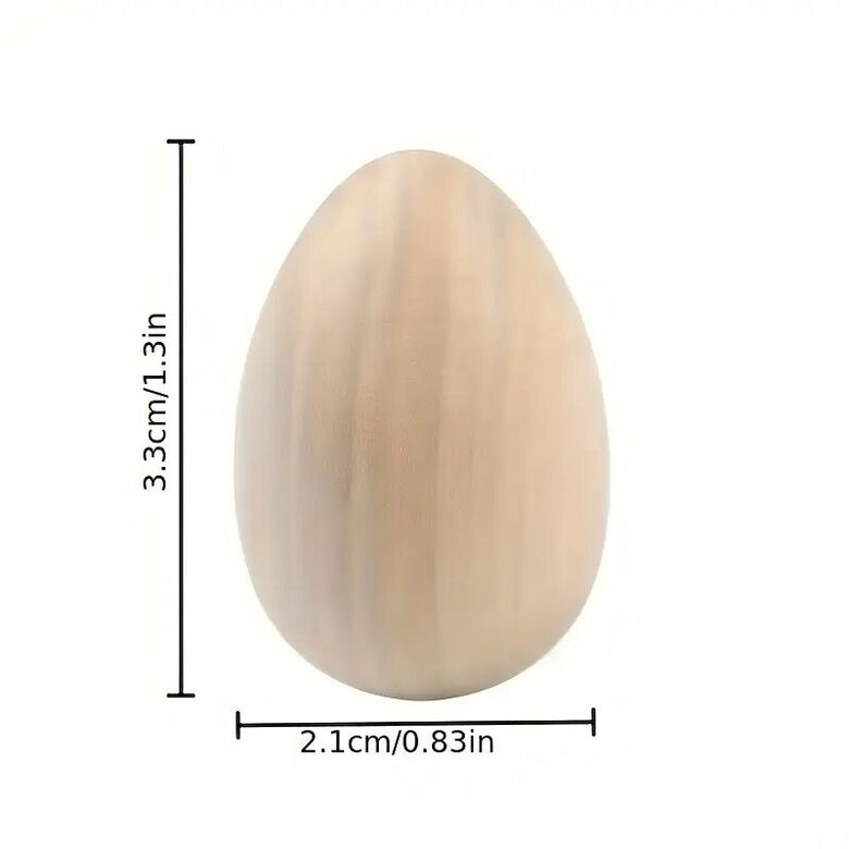SENSE PLAY natural wooden eggs for sensory & creative play (12 pcs)