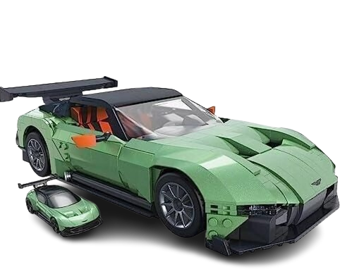 MATTEL – Mega Hot Wheels Jeu de construction voiture Aston Martin Vulcan (1:18, 986 pièces)