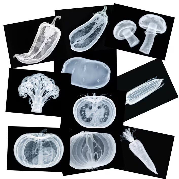 OLI & MONTESSORI Röntgenbild-Set Gemüse (30 × 21 cm)