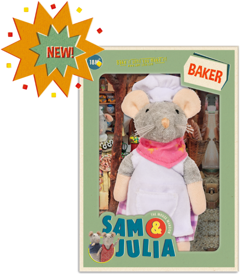 SAM & JULIA souris en peluche – Le boulanger