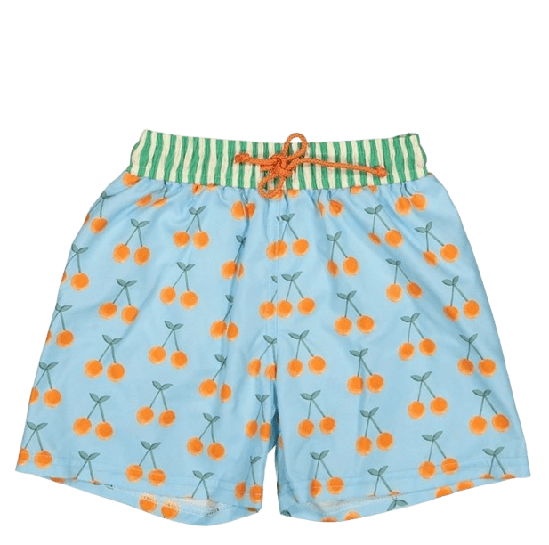 PAPERBOAT Short de bain classique imprimé cerises pour garçon