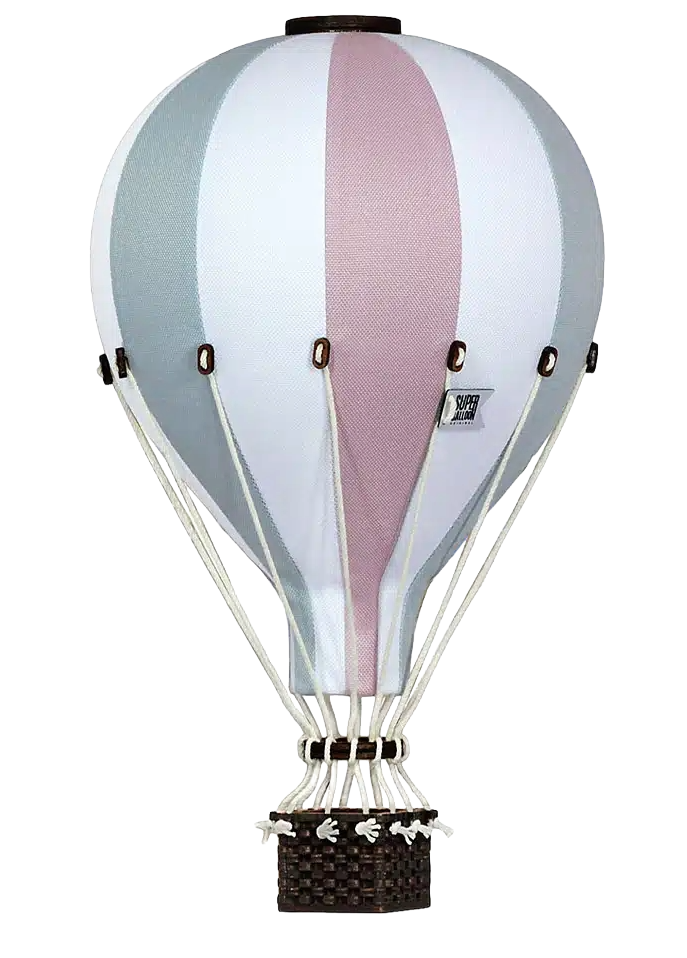SUPER BALLOON Interjera dekors GAISA BALONS piparmētru pelēks/ rozā