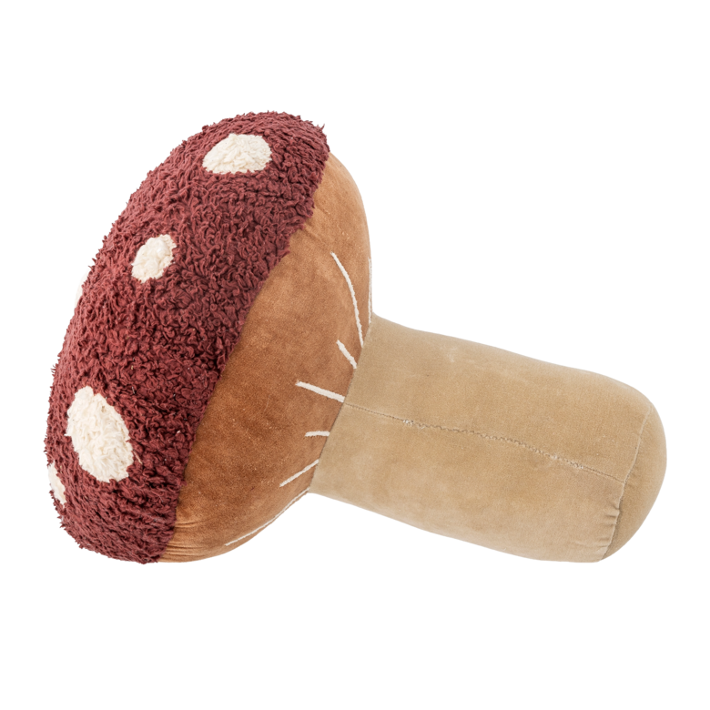 BLOOMINGVILLE Mushroom Cushion (cotton, red)