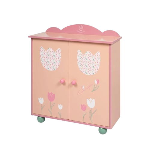 DECUEVAS Holz-Puppenkleiderschrank „Tulipe“ 
