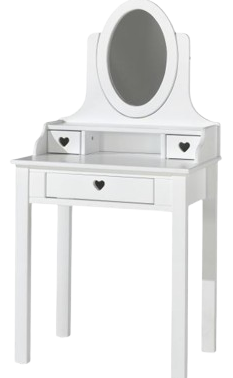 VIPACK Amori White Dressing Table – A romantically inspired style with contemporary charm for a child’s room