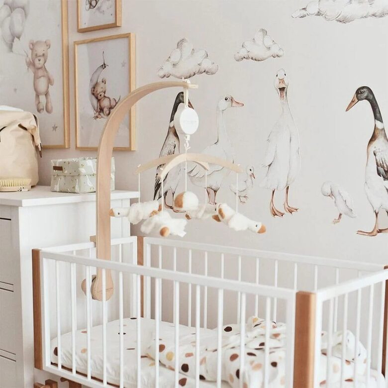 DEKORNIK White Ducks autocollants muraux