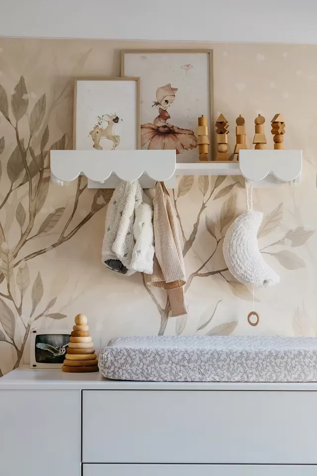 BABUSHKA Wall Shelf in Olive Green, White or Pink