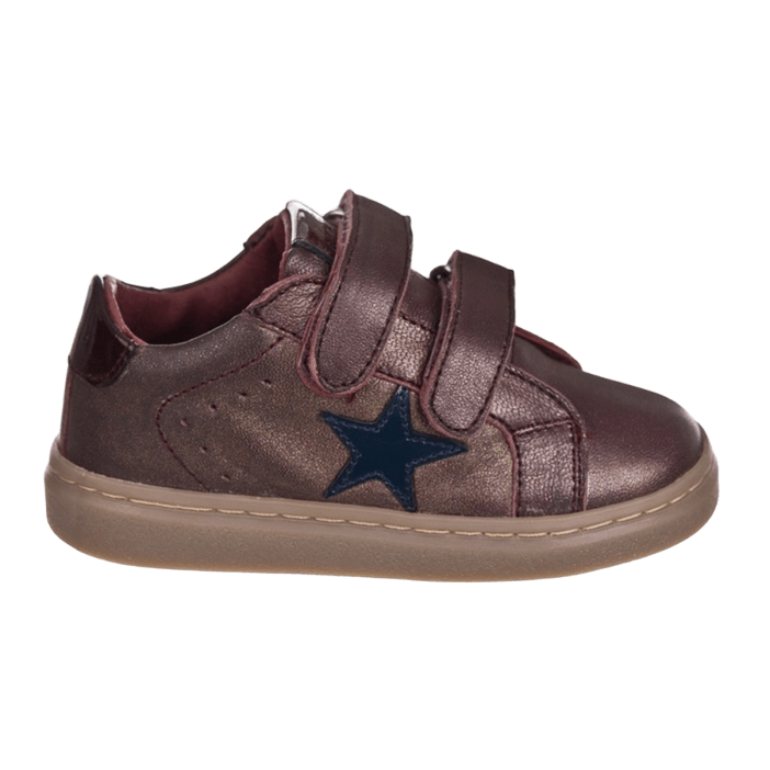 CHETTO Sporty Star Leder-Sneaker für Kinder mit Klettverschluss