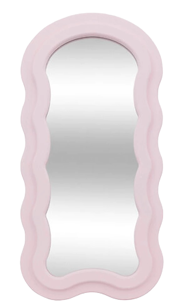 COOL KIDS Bērnu spogulis Ayna Wave, rozā, 60 × 30 cm