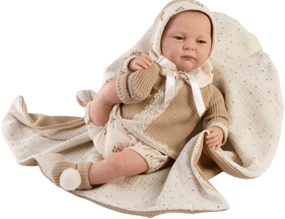 MUÑECAS BERBESA Reborn doll "Baby Brown Jersey", 50 cm