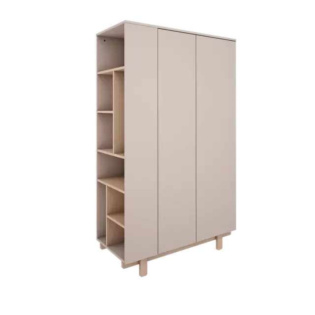 WOOD LUCK DESIGN Armoire pour enfant Basic avec pieds en bois de hêtre, disponible en trois couleurs