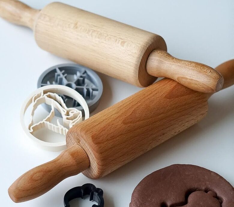 MICI Rouleau à pâtisserie en bois pour enfants