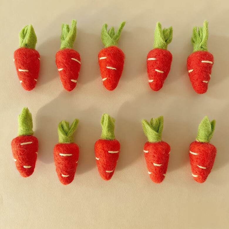MADE BY EDDA Filzkarotten aus Wolle zur Dekoration (10 Stk.)