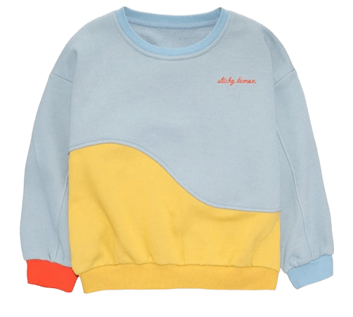 STICKY LEMON džemperis “Jūras dzīļu brīnumi” zils ar niedru zaļu