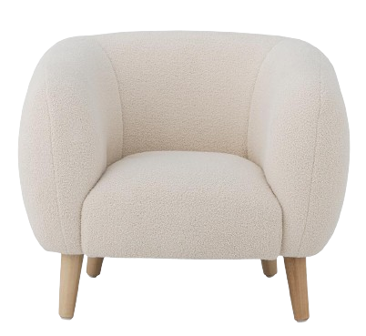 BLOOMINGVILLE Fauteuil de salon Cade, blanc.