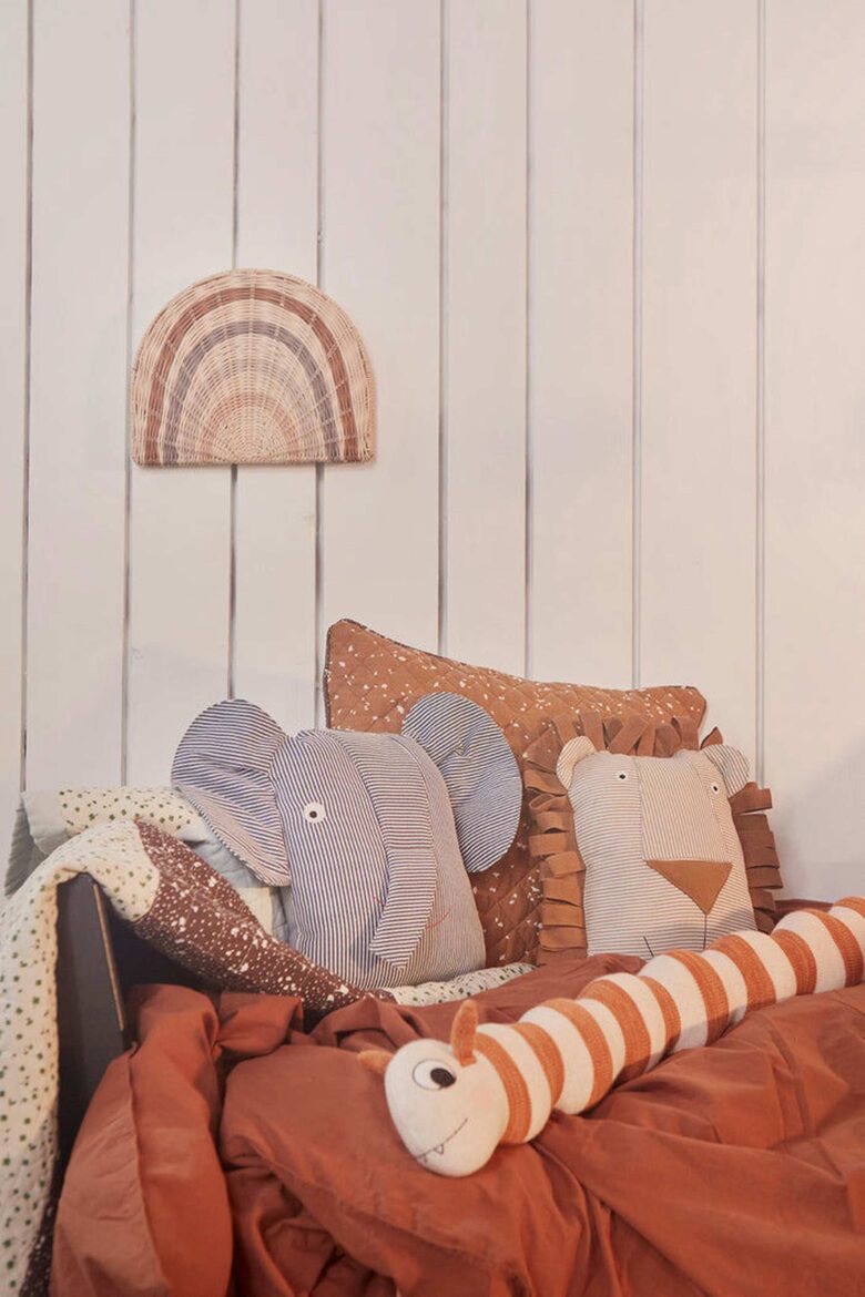 OYOY MINI Erik Elephant Denim Cushion