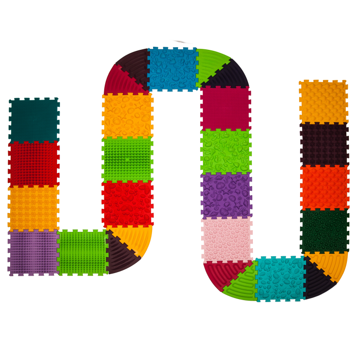 ORTEK Massage-Matte Puzzle mit 8 Elementen und 8 Dreiecken