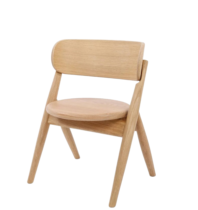 CURVE LAB Kinderstuhl aus Massivholz – Birke, Eiche & Nussbaum