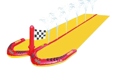 THE ESSENTIALS piepūšamā ūdens slidkalniņa trase "Racing" – vasaras piedzīvojumiem jūsu pagalmā