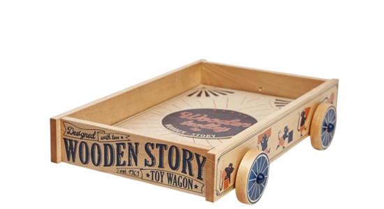 WOODEN STORY Koka ratiņi rotaļām un iztēles attīstībai