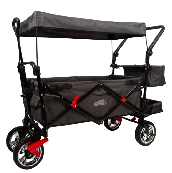 SMALL FOOT Folding wagon for beach and garden – hand-pull travel and gear cart
