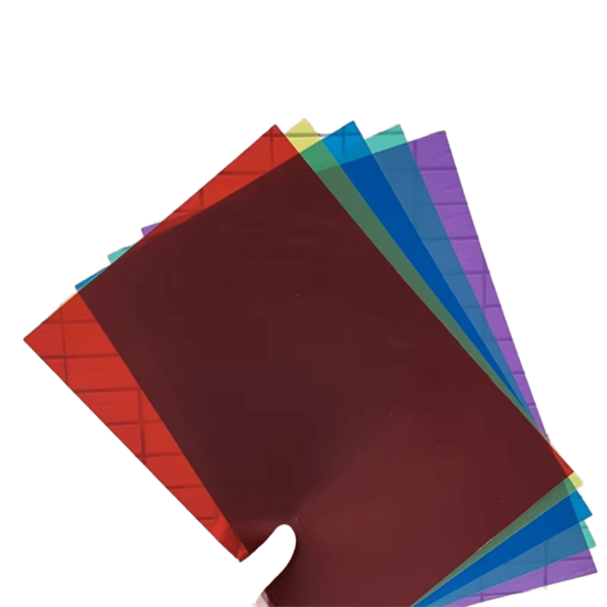 OVE Transparente farbige PVC-Folien für kreative Projekte – A4 Format (5 Farben)