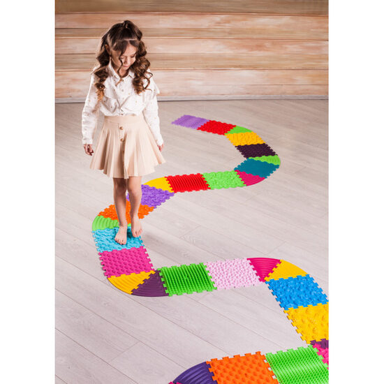 ORTEK Massage-Matte Puzzle mit 18 Elementen und 10 Dreiecken