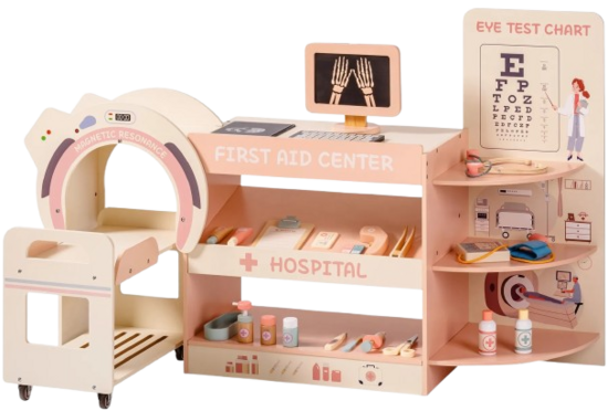 Ensemble de jeu Centre d’activités du médecin en bois RODUB