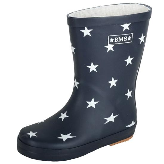 BMS Regenstiefel für Kinder – Dunkelblau mit weißen Sternen