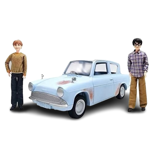 MATTEL – Harry Potter Harija un Rona lidojošās automašīnas piedzīvojumu komplekts ar Ford Anglia un lellēm (no 6 gadiem)