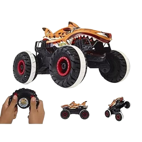 MATTEL – Hot Wheels Monster Trucks radiovadāmā automašīna The Unstoppable Tiger Shark (1:15 mērogs)