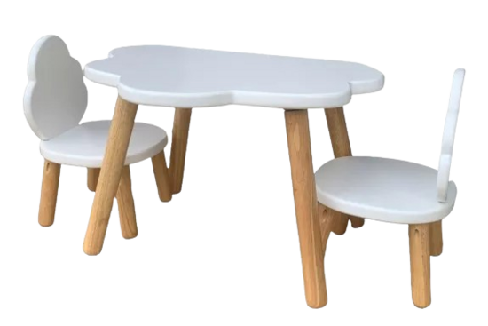 Tisch- und Zweistuhlset für Kleinkinder