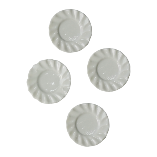 SAM & JULIA – Minis assiettes en porcelaine (échelle 1:12)