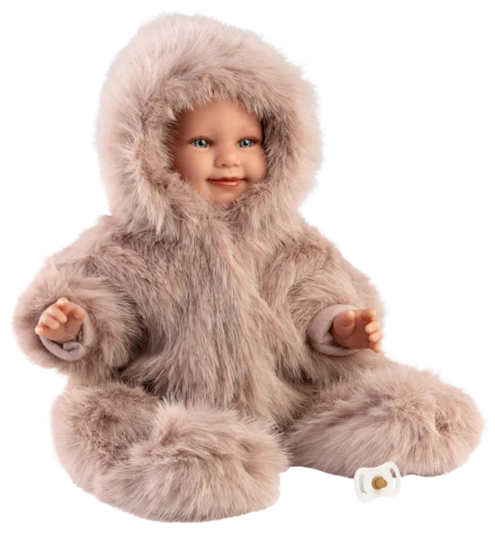 LLORENS Babypuppe Luka 45 cm – sprechende & lachende Weichkörper-Puppe mit Schnuller (Spanien)