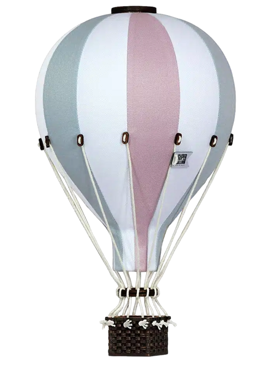 SUPER BALLOON Interjera dekors GAISA BALONS piparmētru pelēks/ rozā