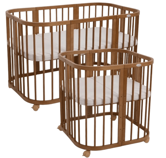 WALDIN Lit bébé évolutif 7-en-1 avec matelas – Vintage