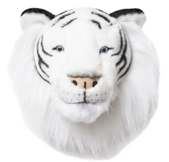 WILD & SOFT Tête tigre blanc Albert