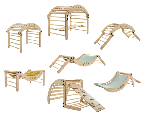 LUULA Kletterdreieck & Wippe Set ALBERO CLIMBER 