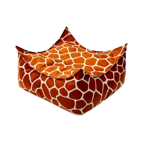 BEES & BLOOMS Pouf enfant carré Giraffe