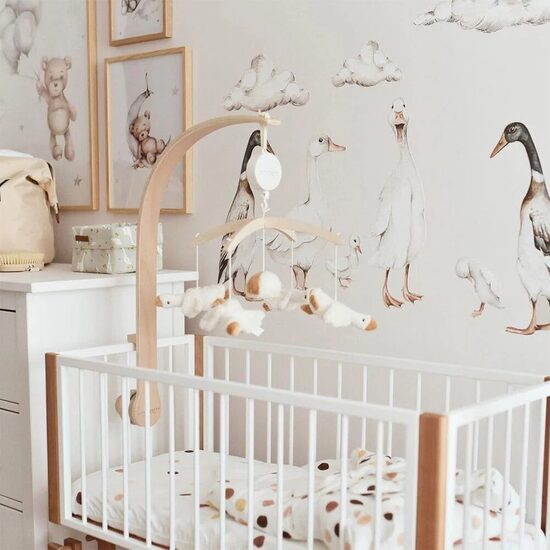 DEKORNIK White ducks sienas uzlīmes komplekts