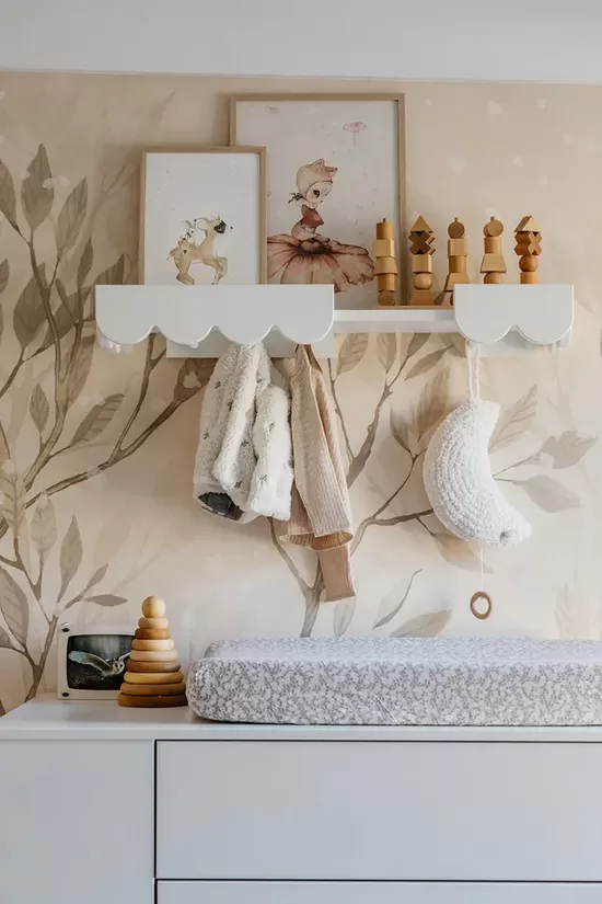 BABUSHKA Wall Shelf in Olive Green, White or Pink