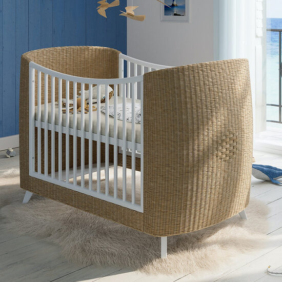 THÉO BÉBÉ Bērnu gultiņa ar 2 augstumiem un noņemamu malu 70 x 140 cm